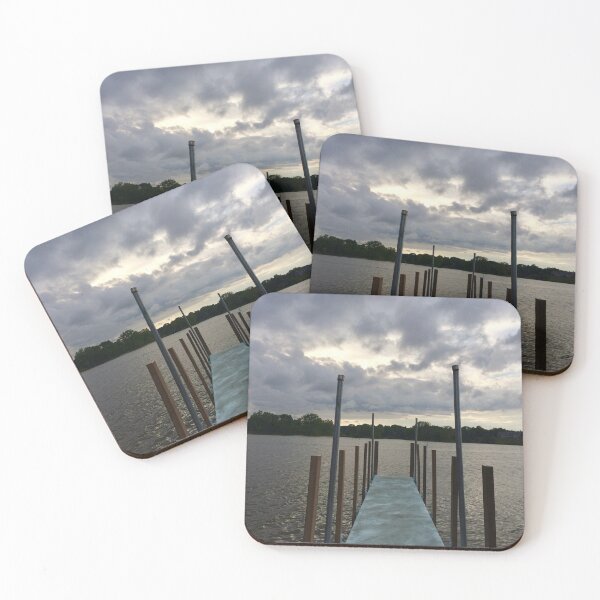Item preview, Pier with storm clouds designed and sold by JuliVogel.
