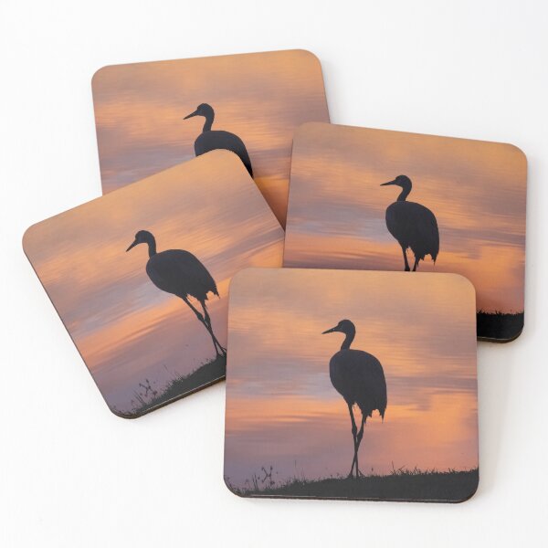 Item preview, Sandhill crane silhouette at sunset designed and sold by Zina Stromberg.