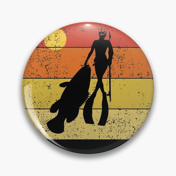 Item preview, Spear Fishing sunset Retro Vintage Color   designed and sold by roocky.