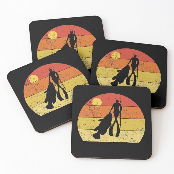 Item preview, Spear Fishing sunset Retro Vintage Color   designed and sold by roocky.
