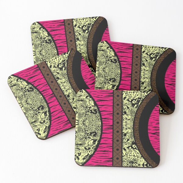 Item preview, Africa animal print pink designed and sold by ladypatterns.