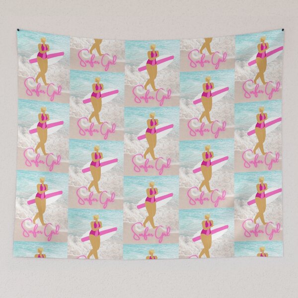 Item preview, Surfer Girl on the Beach Pink designed and sold by elevated-aura.