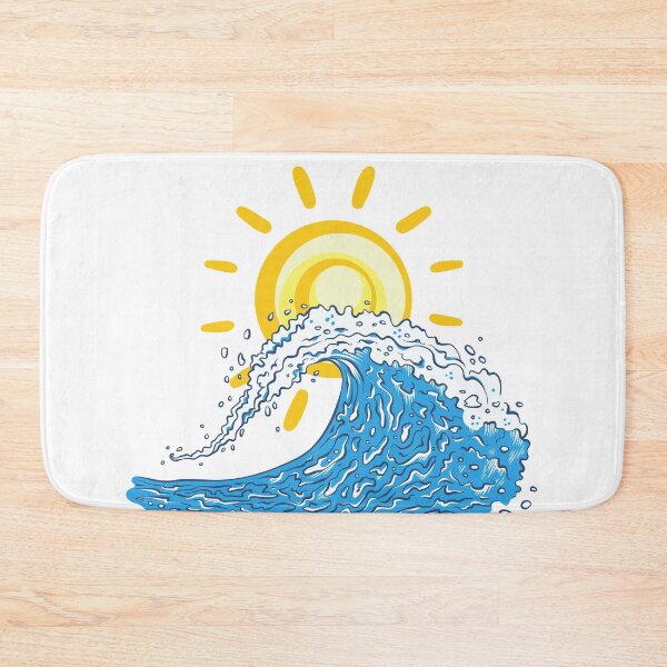 Item preview, Watercolor Sun behind a wave design designed and sold by Amalzaki.