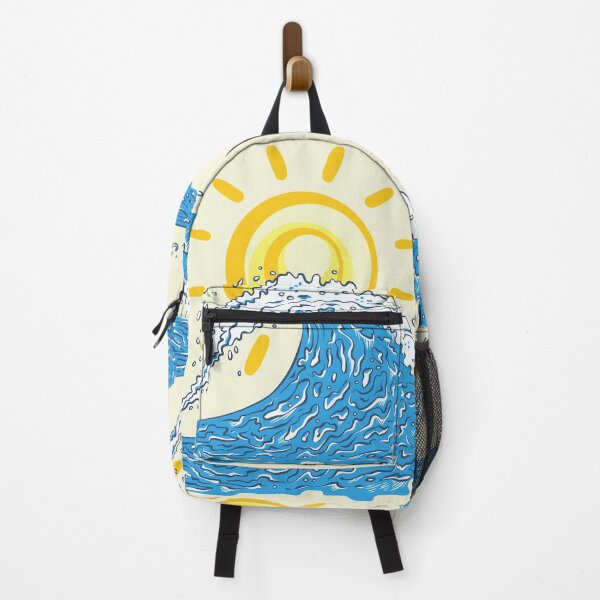 Item preview, Watercolor Sun behind a wave design designed and sold by Amalzaki.