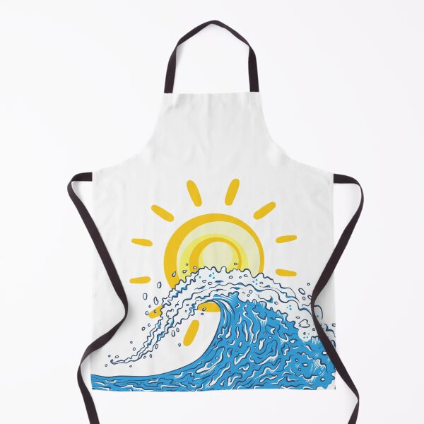 Item preview, Watercolor Sun behind a wave design designed and sold by Amalzaki.
