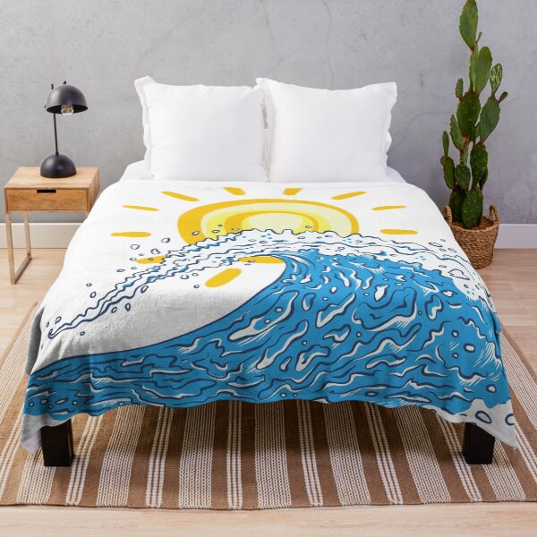 Item preview, Watercolor Sun behind a wave design designed and sold by Amalzaki.