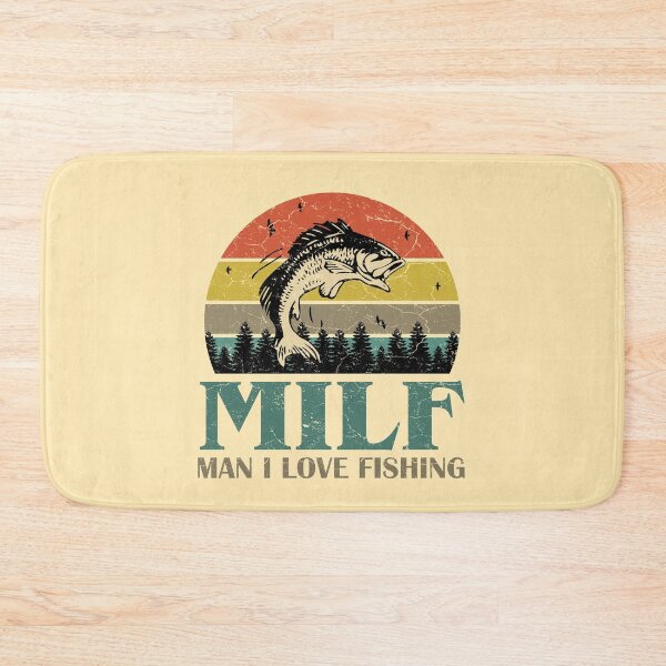 Item preview, MILF Man I Love Fishing Retro Vintage Sunset Funny Fishing Gift designed and sold by EvengoDesign89.