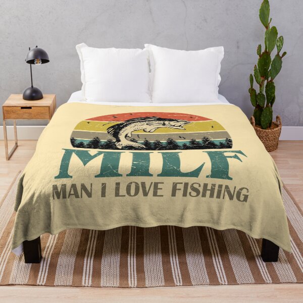 Item preview, MILF Man I Love Fishing Retro Vintage Sunset Funny Fishing Gift designed and sold by EvengoDesign89.
