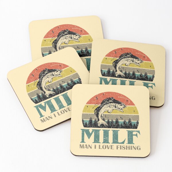 Item preview, MILF Man I Love Fishing Retro Vintage Sunset Funny Fishing Gift designed and sold by EvengoDesign89.