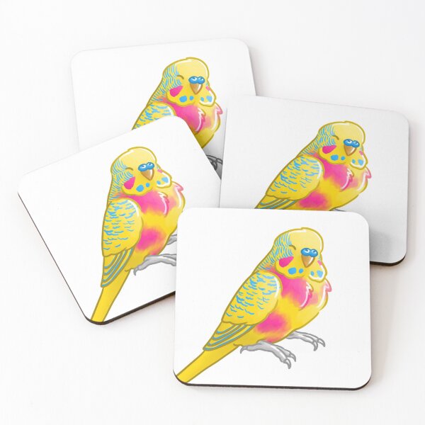 Item preview, Pansexual Pride Budgie designed and sold by AdoraBirdArt.