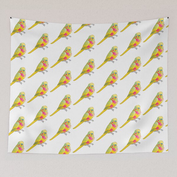 Item preview, Pansexual Pride Budgie designed and sold by AdoraBirdArt.