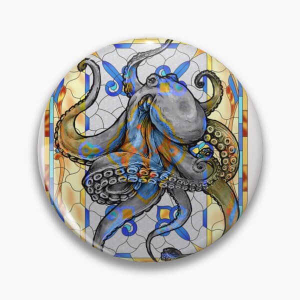 Item preview, Octopus on stained glass designed and sold by P-aws.