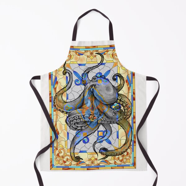 Item preview, Octopus on stained glass designed and sold by P-aws.
