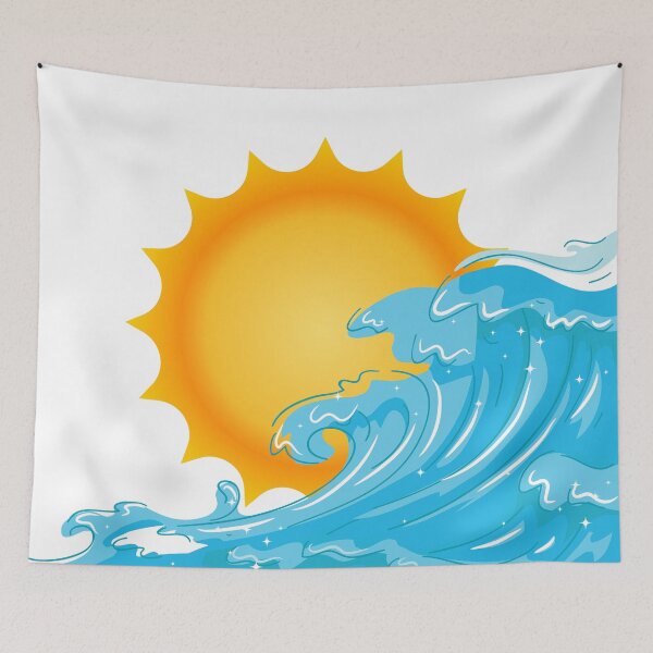 Item preview,  Sun behind a wave design designed and sold by Amalzaki.