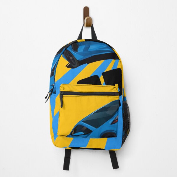 Item preview, blue sport car with yellow background designed and sold by nickardi.