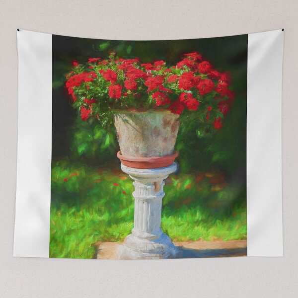 Item preview, Verbena, Red Verbena on Pedestal designed and sold by RichFrancoCars.