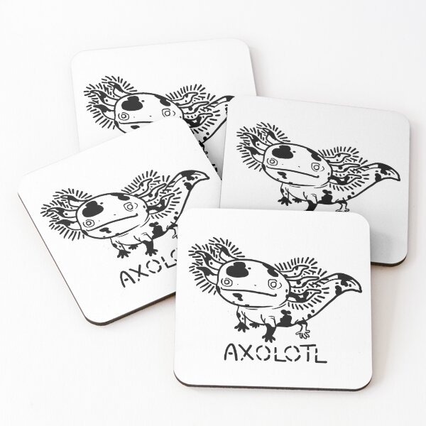 Item preview, MOSAIC  WHITE BLACK AXOLOTL mud puppy t-shirt designed and sold by Deathoftheself.
