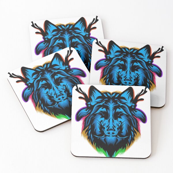 Item preview, wolfx deer in blue colour designed and sold by nickardi.