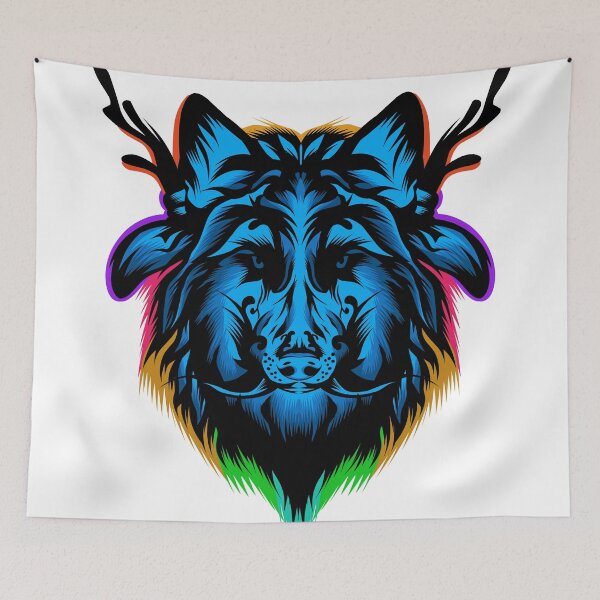 Item preview, wolfx deer in blue colour designed and sold by nickardi.