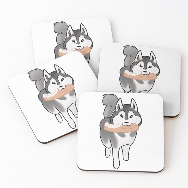 Item preview, Mischievous Husky Dog With Fluffy Slipper | Cute Misbehaving Puppy   designed and sold by juliuhhh.