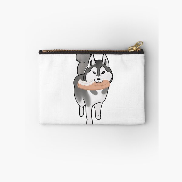 Item preview, Mischievous Husky Dog With Fluffy Slipper | Cute Misbehaving Puppy   designed and sold by juliuhhh.