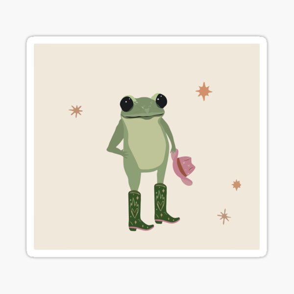 Frog with a cowboy hat ★ Sticker for Sale by sunflwrmike7