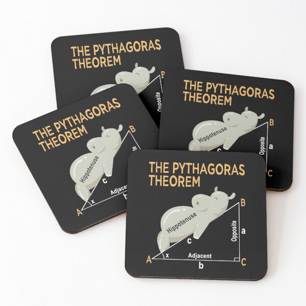 Item preview, Funny Pythagoras - Hypotenuse aka Hippotenuse | math jokes designed and sold by Petra Becker.