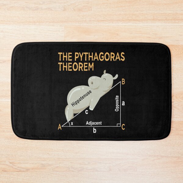 Item preview, Funny Pythagoras - Hypotenuse aka Hippotenuse | math jokes designed and sold by Petra Becker.