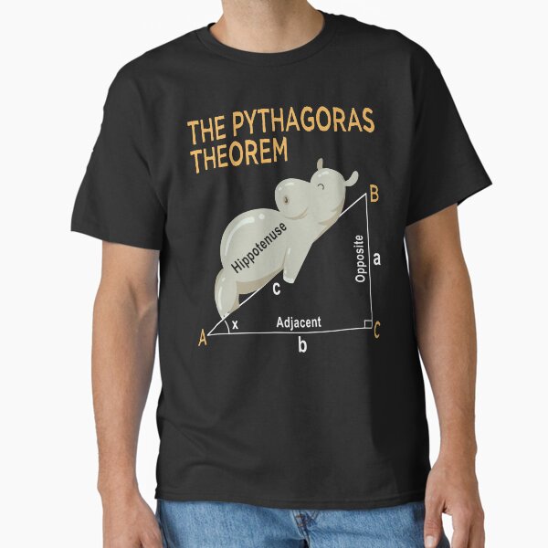 Item preview, Funny Pythagoras - Hypotenuse aka Hippotenuse | math jokes designed and sold by Petra Becker.