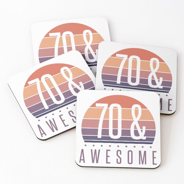 Item preview, 70th Birthday Retro Sunset designed and sold by thepixelgarden.