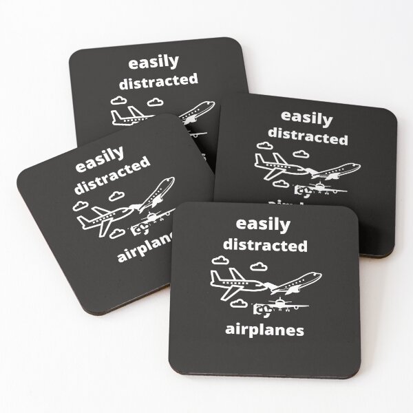 Item preview, Easily distracted by airplanes - pilot, flight school, easily distracted by, plane flying life style Classic T-Shirt Sticke designed and sold by smart Mahdi.