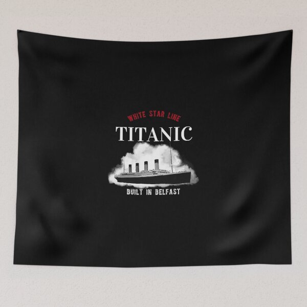 Item preview, Copy of White Star Line Titanic 1912 Built In Belfast on black designed and sold by SheaHMC.