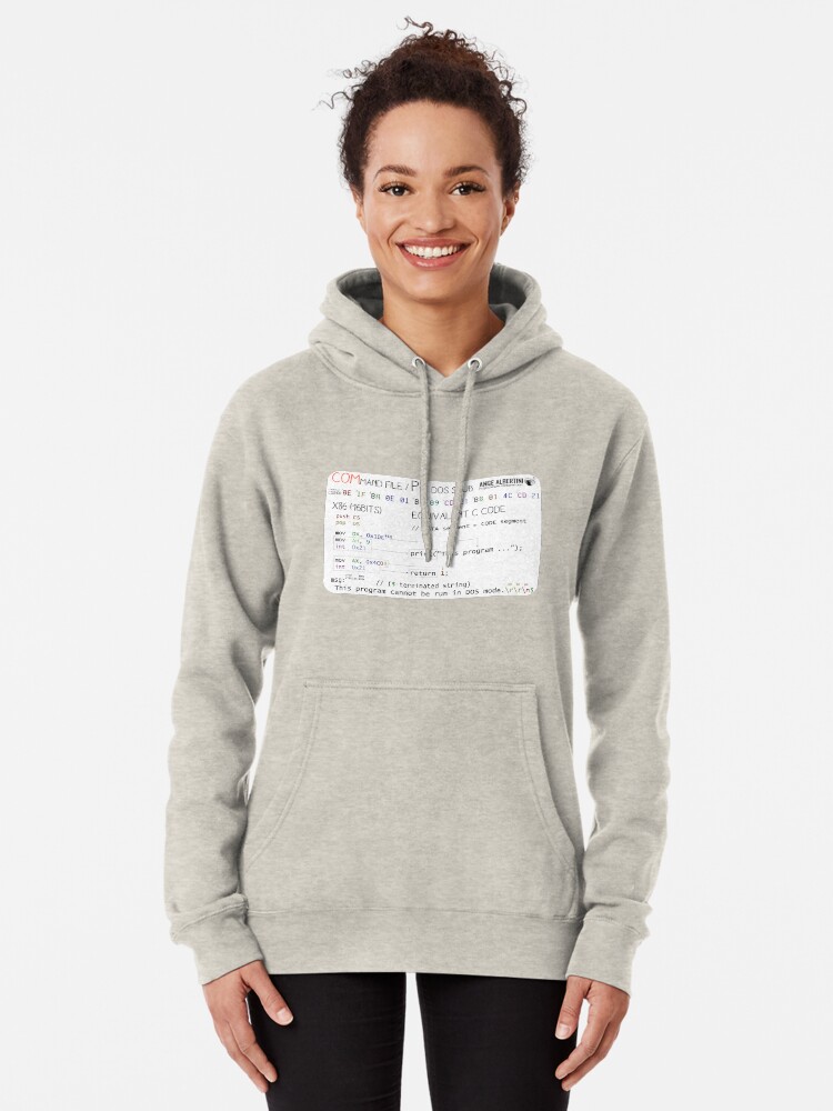 Alternate view of a mini COM / PE stub Pullover Hoodie