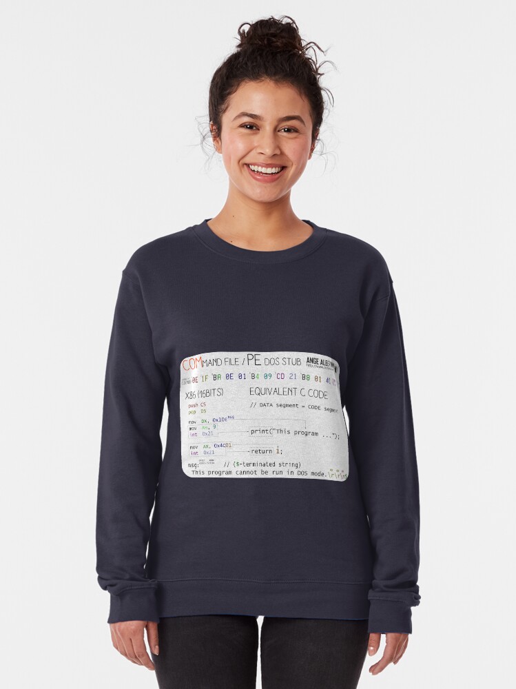 Alternate view of a mini COM / PE stub Pullover Sweatshirt