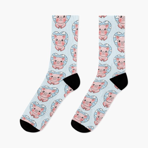 Item preview, Pig in a heart with clouds designed and sold by Nikamii.
