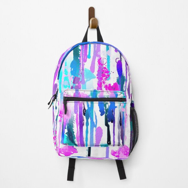 Item preview, Abstract Watercolor Drips Blue Turquoise Pink designed and sold by Cato99.