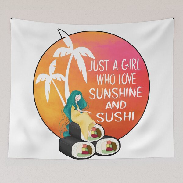 Item preview, just who love sunshine and sushi , designed and sold by well-zine.