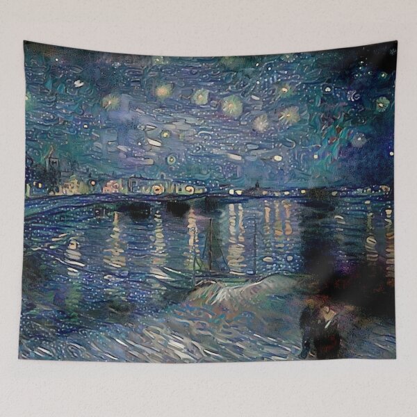 Item preview, AI Art No.6 - The Starry Night over the Rhone as Portrait of Emilie Floge designed and sold by a-initiative.