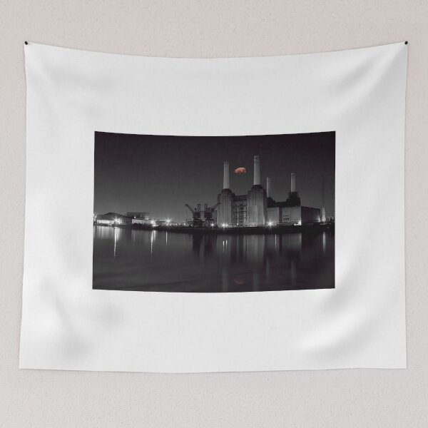 Item preview, Battersea at night black and white designed and sold by Dean messenger.