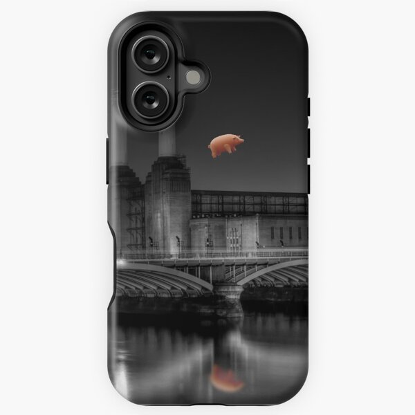 Item preview, battersea power station black and white with reflected pig designed and sold by Dean messenger.