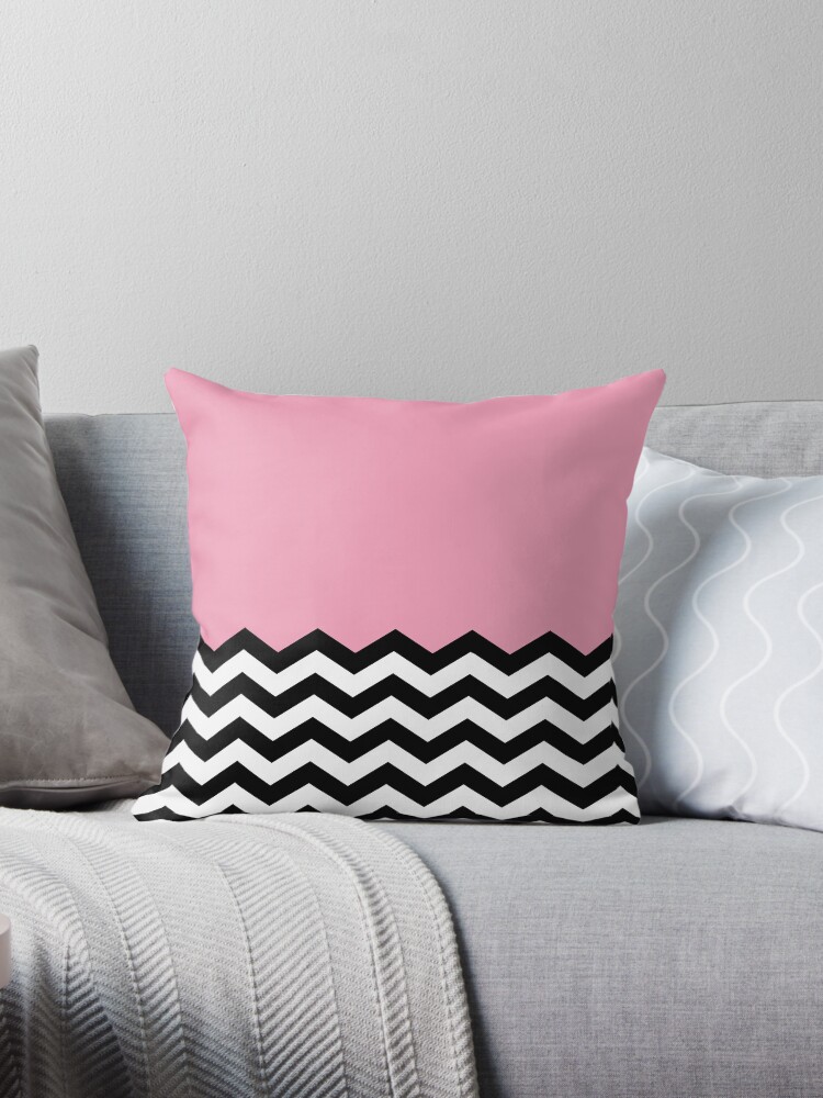 Pink chevron online throw