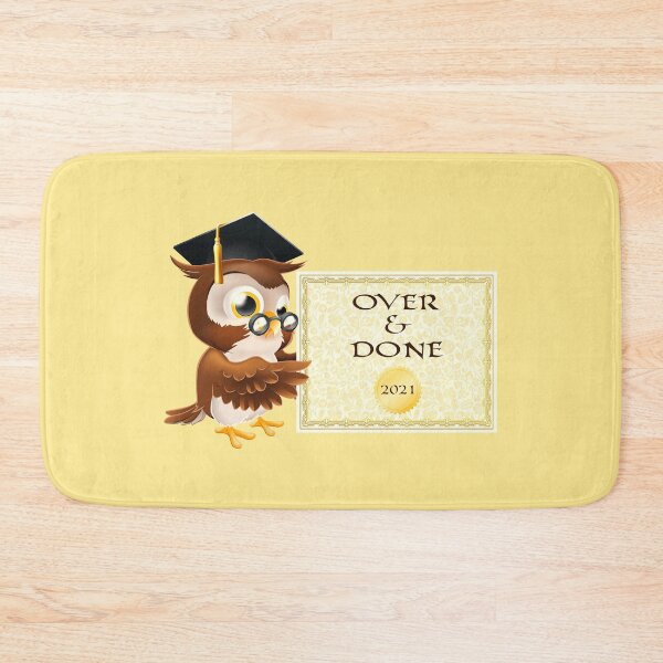 Item preview, Owl Over & Done! 2021 (on Cream Yellow) designed and sold by PawsitiveMum.