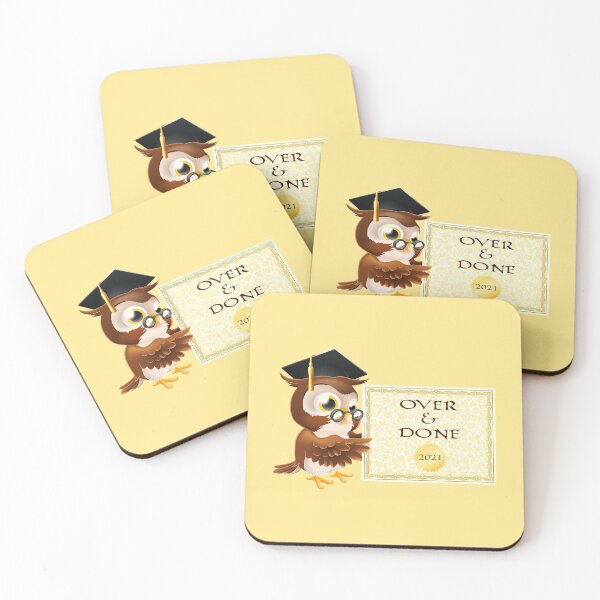 Item preview, Owl Over & Done! 2021 (on Cream Yellow) designed and sold by PawsitiveMum.