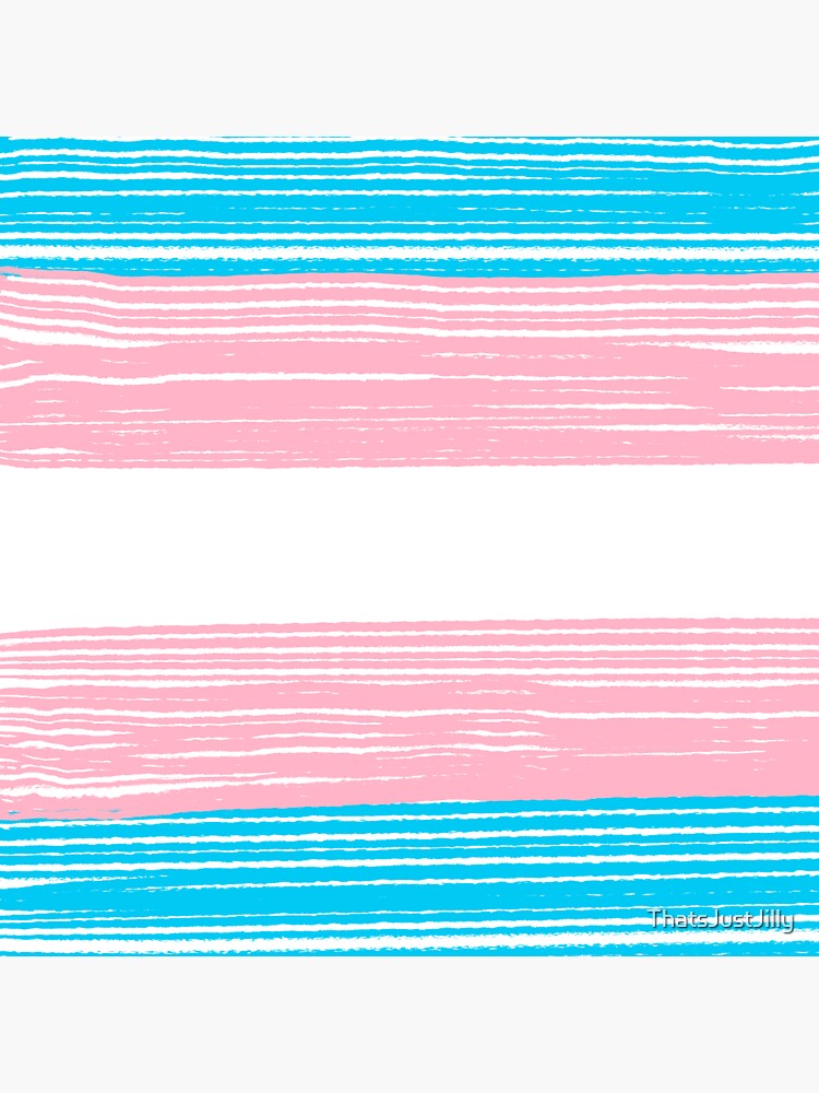 Thumbnail 3 of 3, Sticker, Transgender Flag Design designed and sold by ThatsJustJilly.