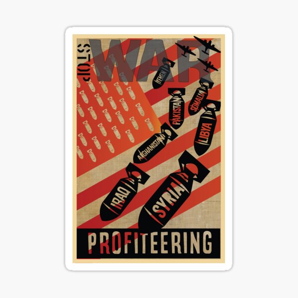 Stop War Profiteering Sticker