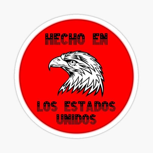 Made In America (red & black) Sticker