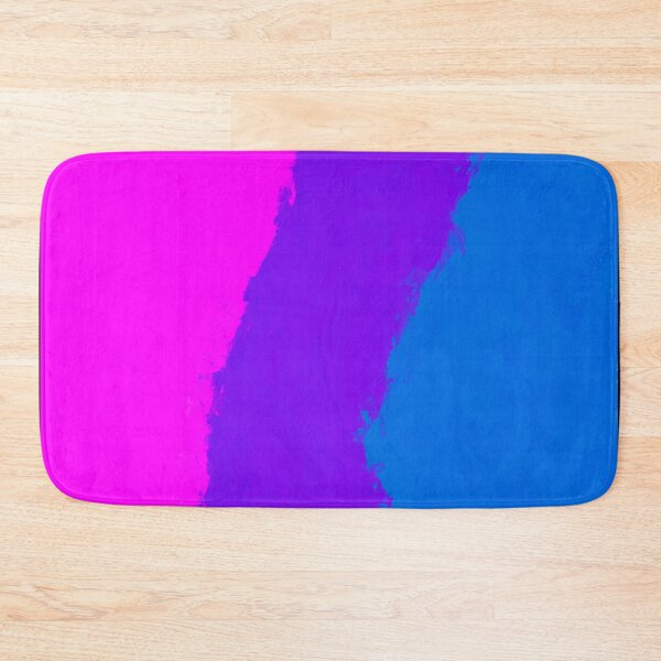 Painted Bisexual Flag Bath Mat