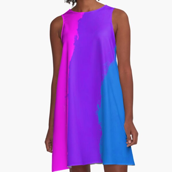 Painted Bisexual Flag A-Line Dress