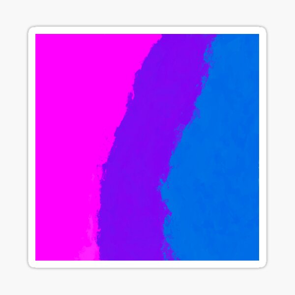 Painted Bisexual Flag Sticker