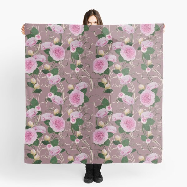Watercolor Camellia Scarf
